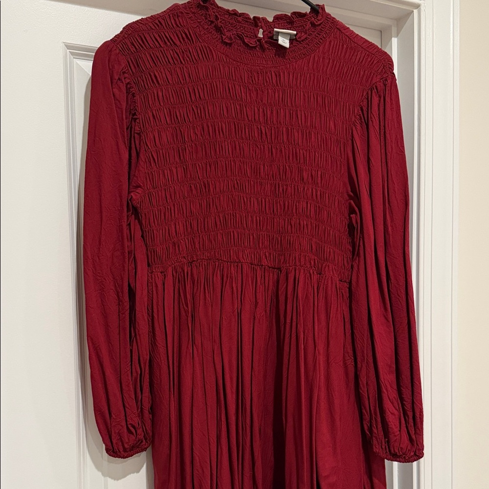 Long sleeve smocked bodice Dress